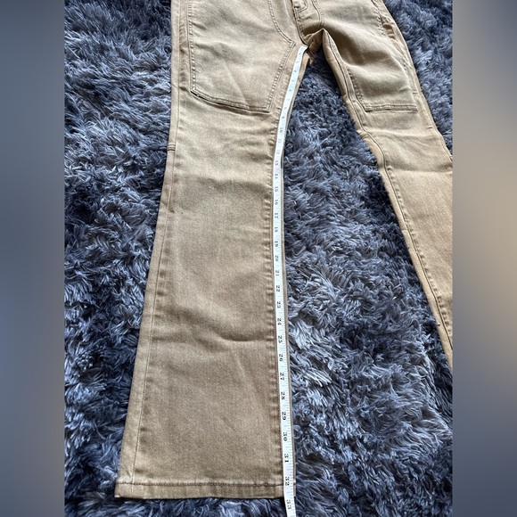 Fashion Nova Tan Straight Leg Jeans Size XL NWT Panel Detail Y2K - Picture 5 of 5